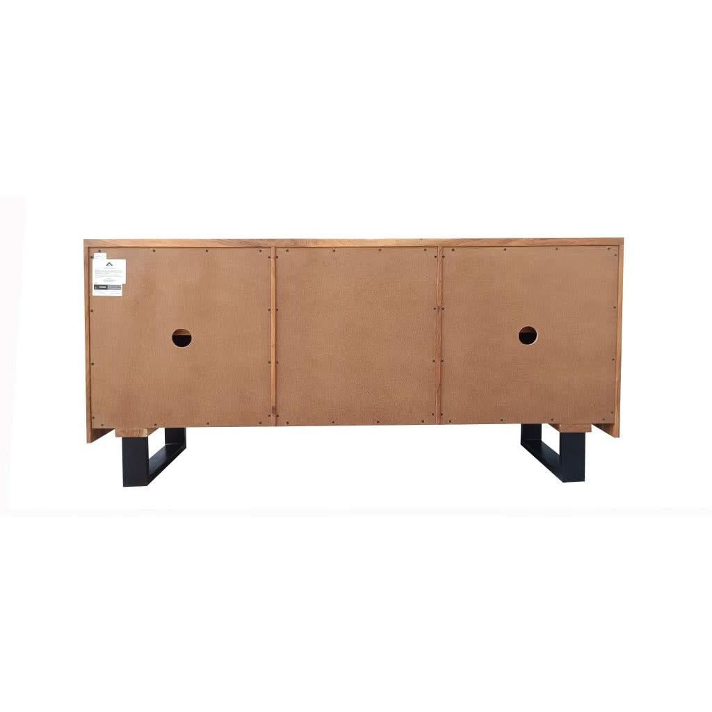 CRISTO MK2 SOLID ACACIA TIMBER SIDEBOARD/BUFFET W/METAL LEGS NATURAL 166 CM - MyChocolateWood