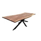 CRISTO NATURAL SOLID ACACIA TIMBER DINING TABLE/METAL LEGS INDUSTRIAL 210 CM - MyChocolateWood