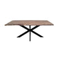 CRISTO NATURAL SOLID ACACIA TIMBER DINING TABLE WITH METAL LEGS INDUSTRIAL 180 CM - MyChocolateWood