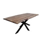 CRISTO NATURAL SOLID ACACIA TIMBER DINING TABLE WITH METAL LEGS INDUSTRIAL 180 CM - MyChocolateWood