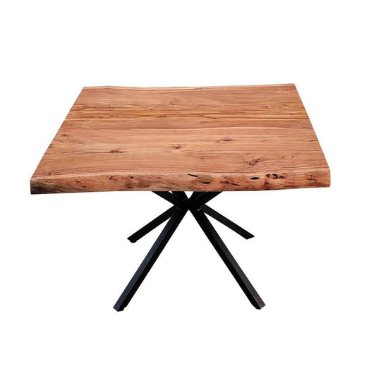 CRISTO NATURAL SOLID ACACIA TIMBER/METAL LEGS LAMP TABLE SIDE TABLE 60CM - MyChocolateWood