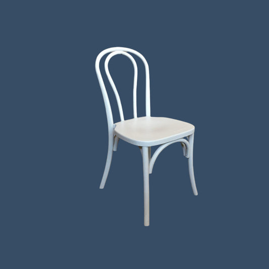 CRISTO STACKABLE BENTWOOD DINING CHAIR WHITE - CLEARANCE - MyChocolateWood