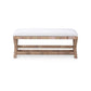 CROZAT MAHOGANY/RATTAN BENCH NATURAL MEDIUM - MyChocolateWood