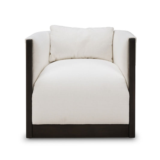 CRUZ SWIVEL CHAIR ARMCHAIR MAHOGANY FRAME GREY OAK COLOUR