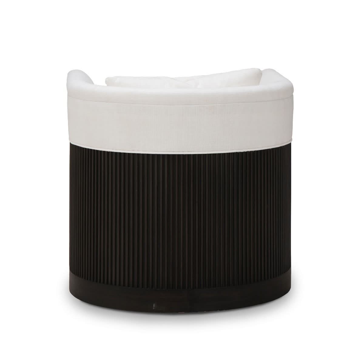 CRUZ SWIVEL CHAIR ARMCHAIR MAHOGANY FRAME GREY OAK COLOUR - MyChocolateWood