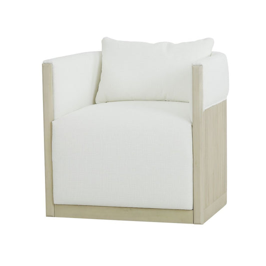 CRUZ SWIVEL CHAIR ARMCHAIR MAHOGANY FRAME SANDBAR COLOUR