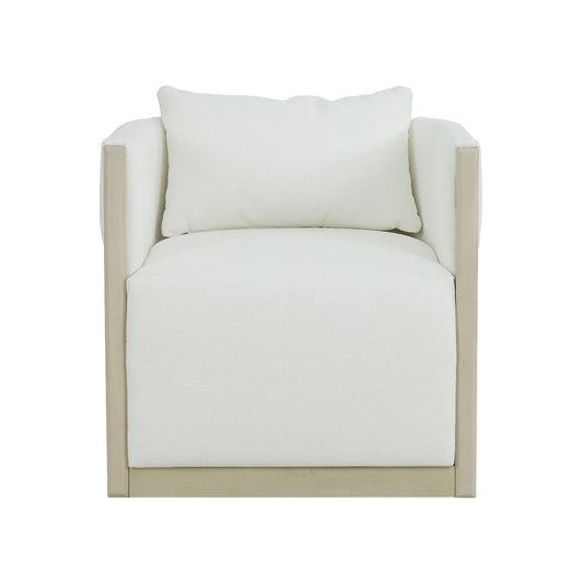 CRUZ SWIVEL CHAIR ARMCHAIR MAHOGANY FRAME SANDBAR COLOUR