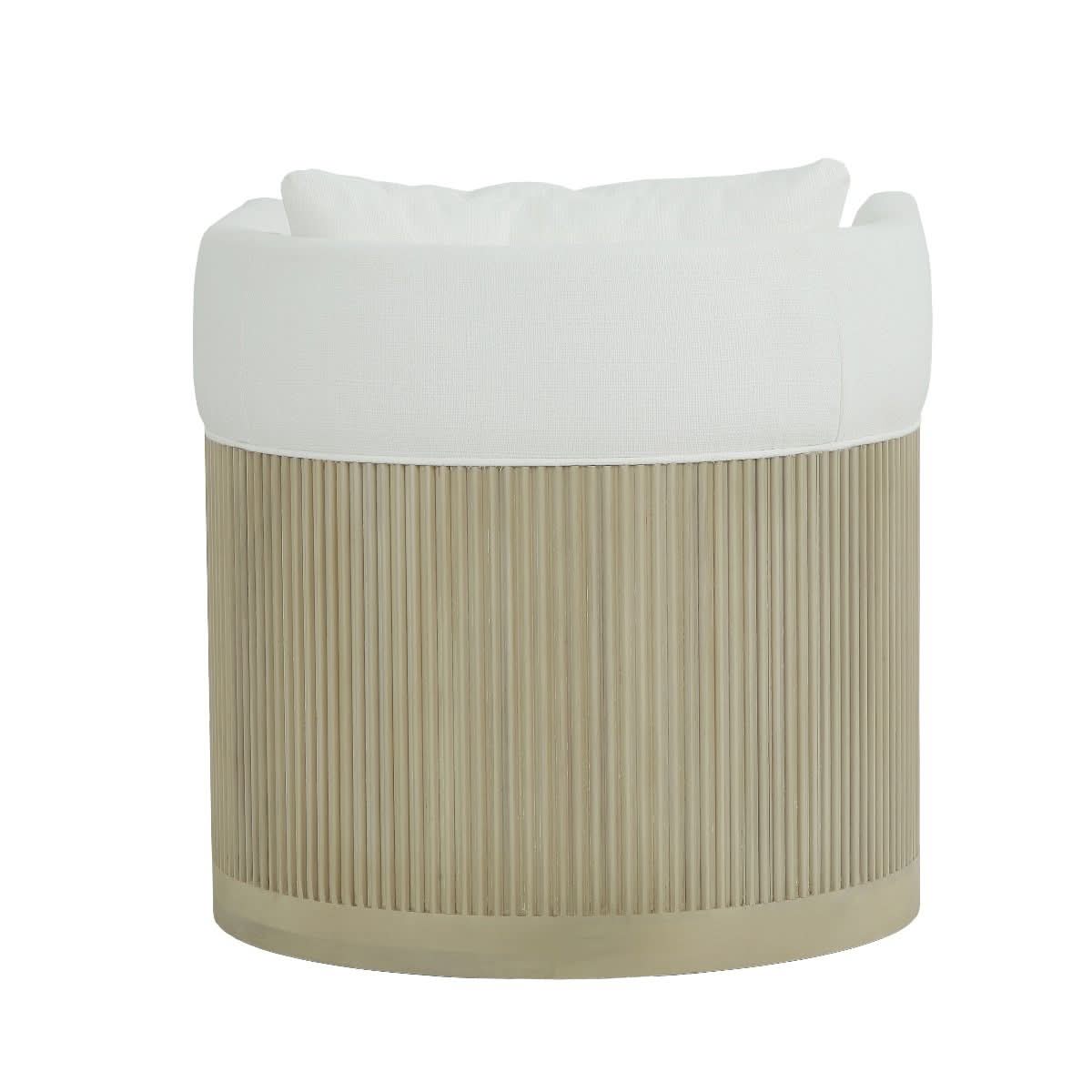 CRUZ SWIVEL CHAIR ARMCHAIR MAHOGANY FRAME SANDBAR COLOUR - MyChocolateWood