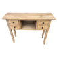 DAGENHAM NARROW CHINESE HALL TABLE/CONSOLE 4 DRAWERS IN RECYCLED ELM NATURAL - MyChocolateWood