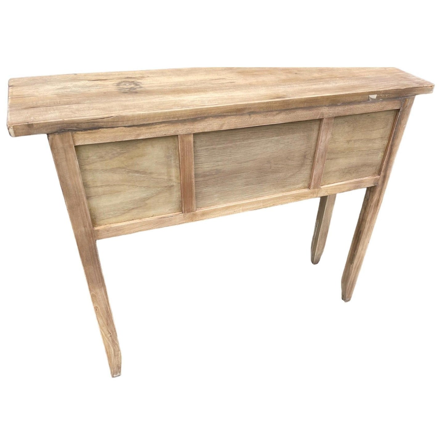 DAGENHAM NARROW CHINESE HALL TABLE/CONSOLE 4 DRAWERS IN RECYCLED ELM NATURAL - MyChocolateWood