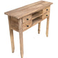 DAGENHAM NARROW CHINESE HALL TABLE/CONSOLE 4 DRAWERS IN RECYCLED ELM NATURAL - MyChocolateWood