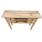 DAGENHAM NARROW CHINESE HALL TABLE/CONSOLE 4 DRAWERS IN RECYCLED ELM NATURAL - MyChocolateWood