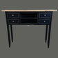 DAGENHAM NARROW CHINESE HALL TABLE/CONSOLE 4 DRAWERS IN RECYCLED ELM NATURAL/BLACK - MyChocolateWood