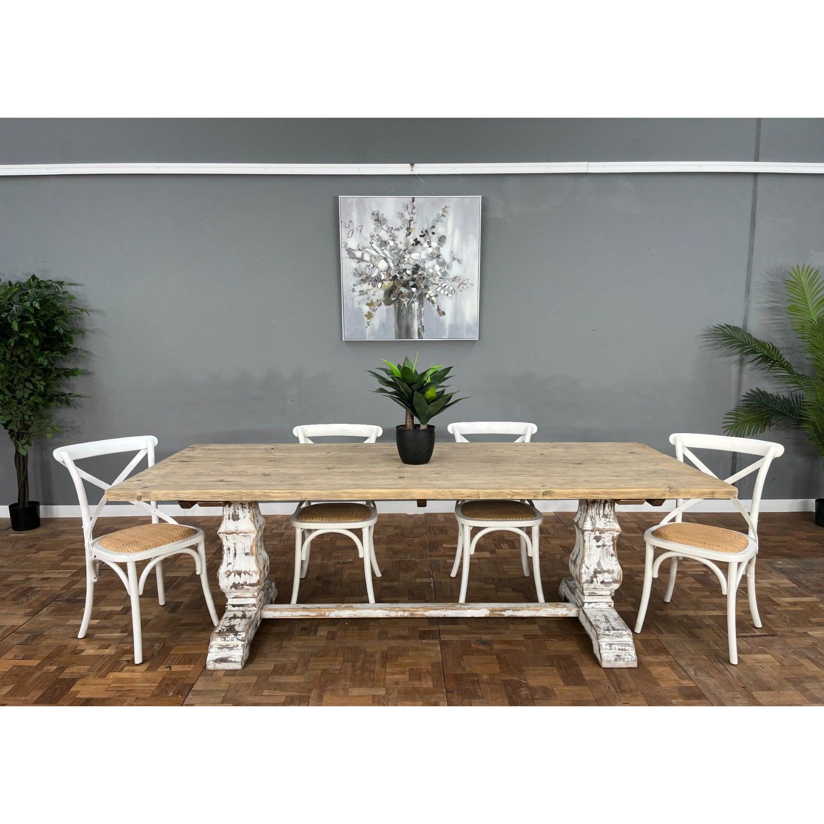 DAHAN RECYCLED PINE DINING TABLE 240CM - MyChocolateWood