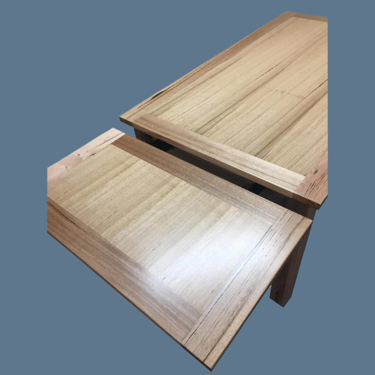 DARI TASSIE OAK SIDE EXTENSION DINING TABLE 150/250CM + 8 BERTI HIGH QUALITY PU/VINYL DINING CHAIR IN MATT BLACK - MyChocolateWood