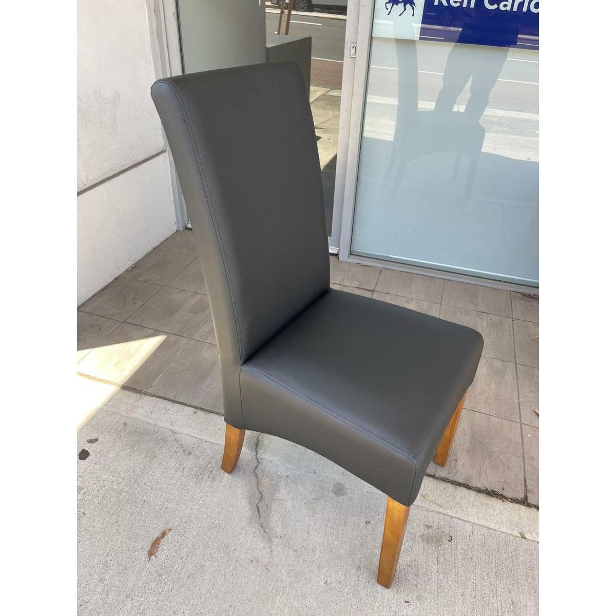 DARI TASSIE OAK SIDE EXTENSION DINING TABLE 200/300CM + 10 BERTI HIGH QUALITY PU/VINYL DINING CHAIR IN MATT BLACK - FLOOR STOCK CLEARANCE - MyChocolateWood