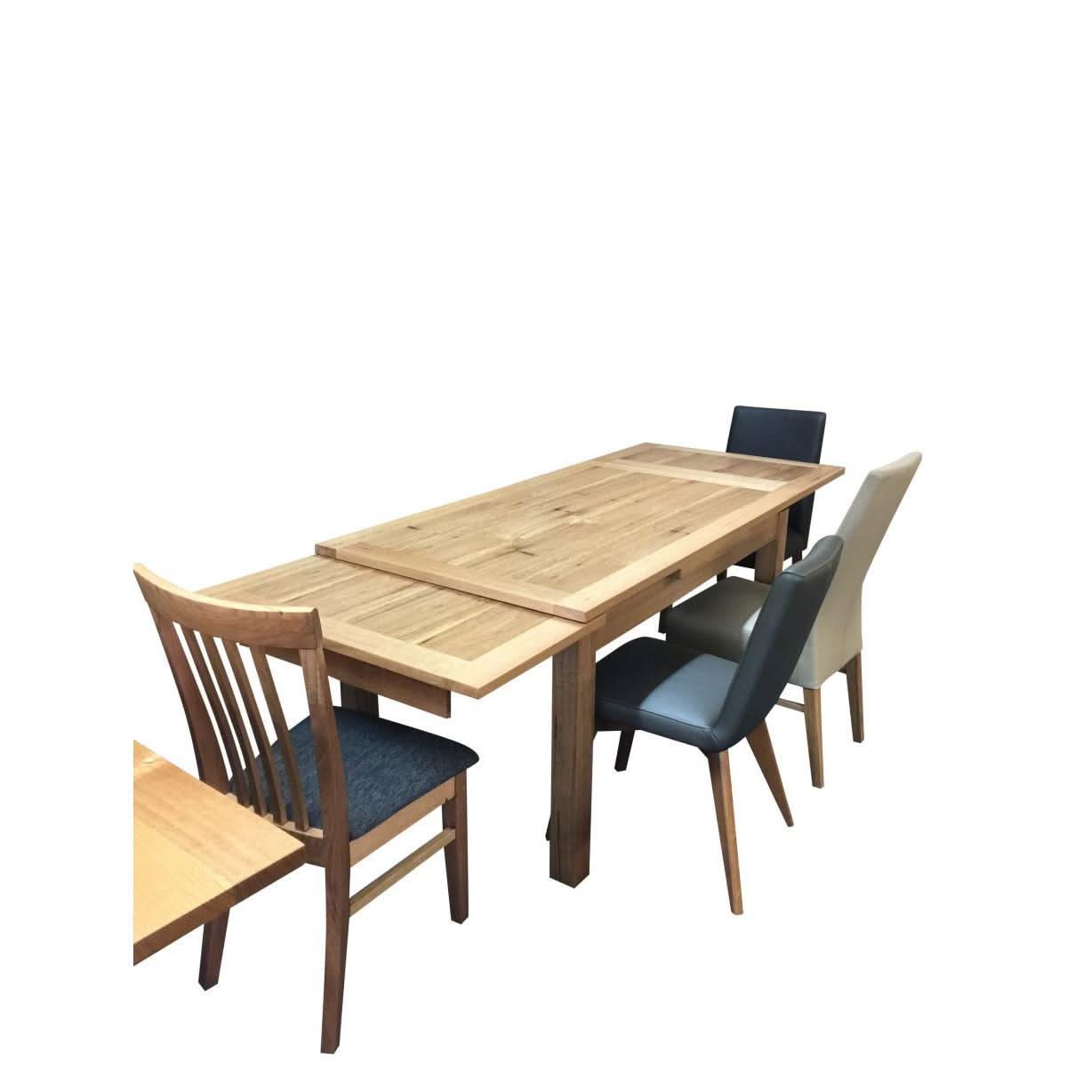 DARI TASSIE OAK SIDE EXTENSION DINING TABLE 200/300CM - MyChocolateWood