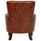 DARIAN PREMIUM GRADE AGED LEATHER ARMCHAIR/LOUNGE CHAIR IN CIGAR - MyChocolateWood
