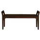 DELANY SOLID MAHOGANY TIMBER DOUBLE BENCH WITH GENUINE LEATHER SEAT IN MAHOGANY - MyChocolateWood