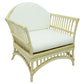 DENIZE HAMPTONS RATTAN ARMCHAIR EASY CHAIR NATURAL WITH WHITE CUSHION - MyChocolateWood