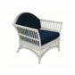 DENIZE HAMPTONS RATTAN ARMCHAIR EASY CHAIR NATURAL WITH WHITE CUSHION - MyChocolateWood