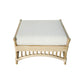 DENIZE HAMPTONS RATTAN OTTOMAN/POUF/FOOTSTOOL WITH CUSHION NATURAL/WHITE - MyChocolateWood