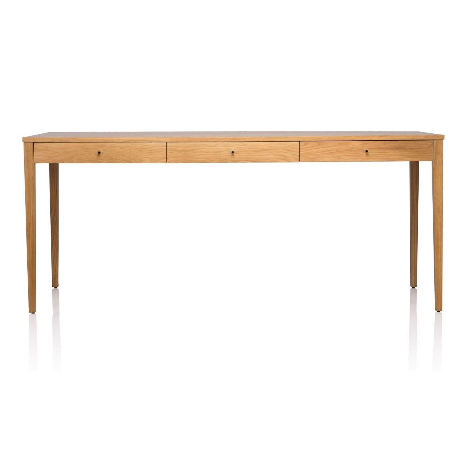 DENVER CUSTOM MADE DESK IN SOLID TASSIE OAK DESK WITH PENCIL DRAWERS - MyChocolateWood