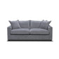 DEVINE 2 SEATER SOFA BED IN PEWTER COLOURED FABRIC - MyChocolateWood