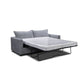 DEVINE 2 SEATER SOFA BED IN PEWTER COLOURED FABRIC - MyChocolateWood