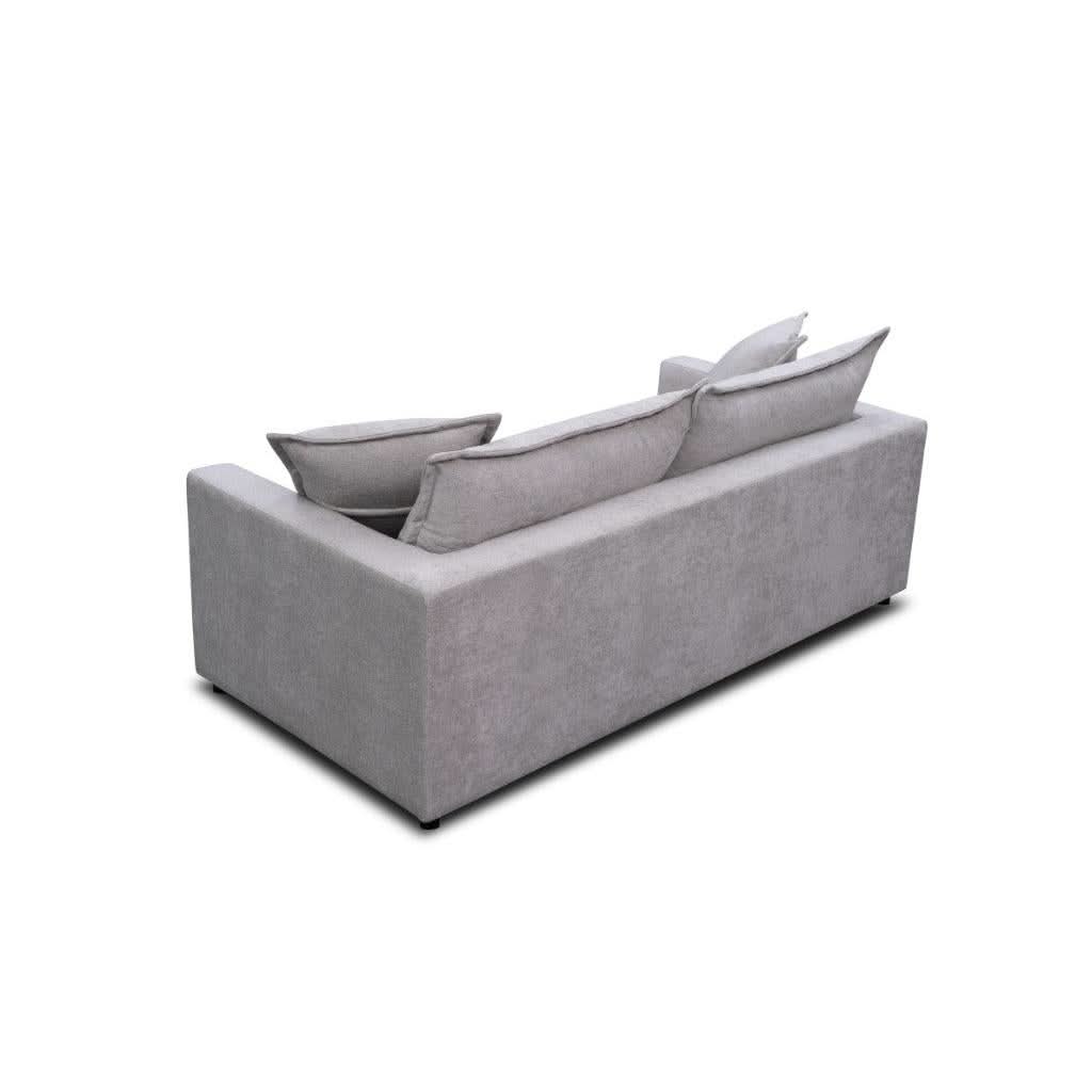 DEVINE SOFA BED IN SILVER COLOURED FABRIC - MyChocolateWood