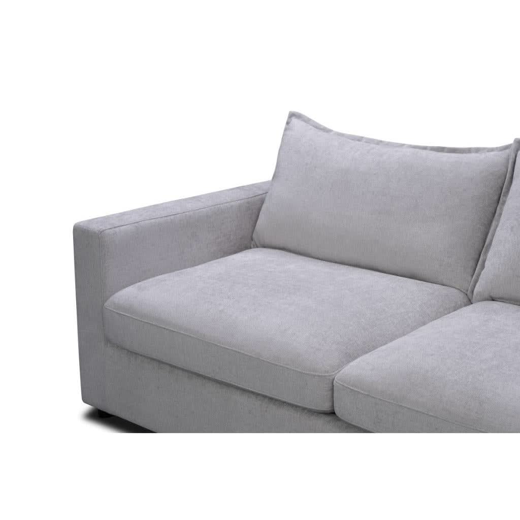 DEVINE SOFA BED IN SILVER COLOURED FABRIC - MyChocolateWood