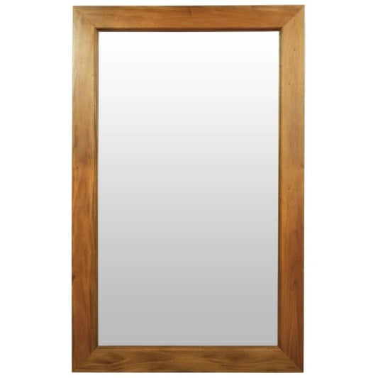 DIAS SOLID MAHOGANY TIMBER FRAME MIRROR IN LIGHT PECAN 100CM - MyChocolateWood