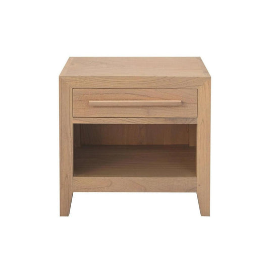 DION WHITE CEDAR (MINDI WOOD) 1 DRAWER BEDSIDE TABLE NATURAL - MyChocolateWood