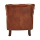 DIVINITY VINTAGE AGED LEATHER ARMCHAIR, CIGAR - MyChocolateWood
