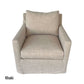 DORAN HAMPTONS STYLE SWIVEL ARMCHAIR LOUNGE CHAIR KHAKI FABRIC SLIPCOVER CHAIR - MyChocolateWood