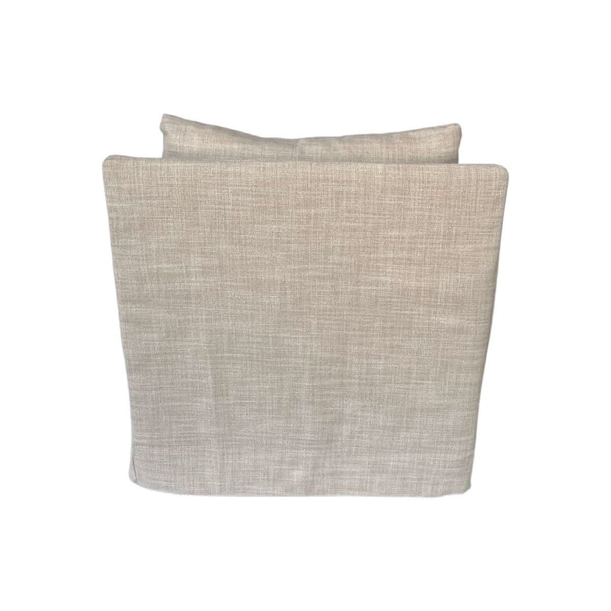 DORAN HAMPTONS STYLE SWIVEL ARMCHAIR LOUNGE CHAIR KHAKI FABRIC SLIPCOVER CHAIR - MyChocolateWood