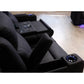 DORIA 3-SEATER RHINO SUEDE FABRIC ELECTRIC RECLINER BLACK - MyChocolateWood