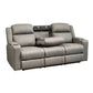 DORIA 3-SEATER RHINO SUEDE FABRIC ELECTRIC RECLINER GREY - MyChocolateWood