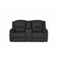 DORVAL 2-SEATER ELECTRIC RECLINER WITH CONSOLE SOFA JET - MyChocolateWood