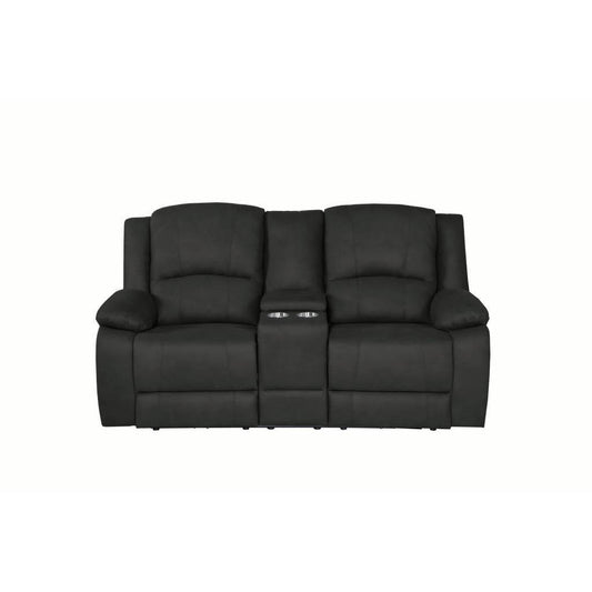 DORVAL 2-SEATER ELECTRIC RECLINER WITH CONSOLE SOFA JET - MyChocolateWood