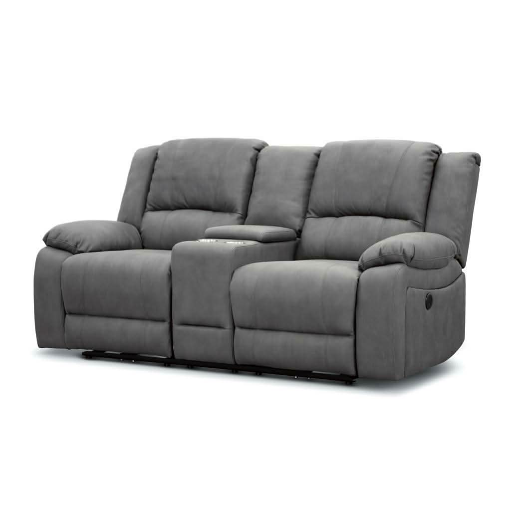 DORVAL 2 SEATER WITH CONSOLE SOFA ONYX - MyChocolateWood