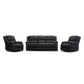 DORVAL 3-SEATER + 2 SINGLE RECLINERS SUITE ONYX - MyChocolateWood