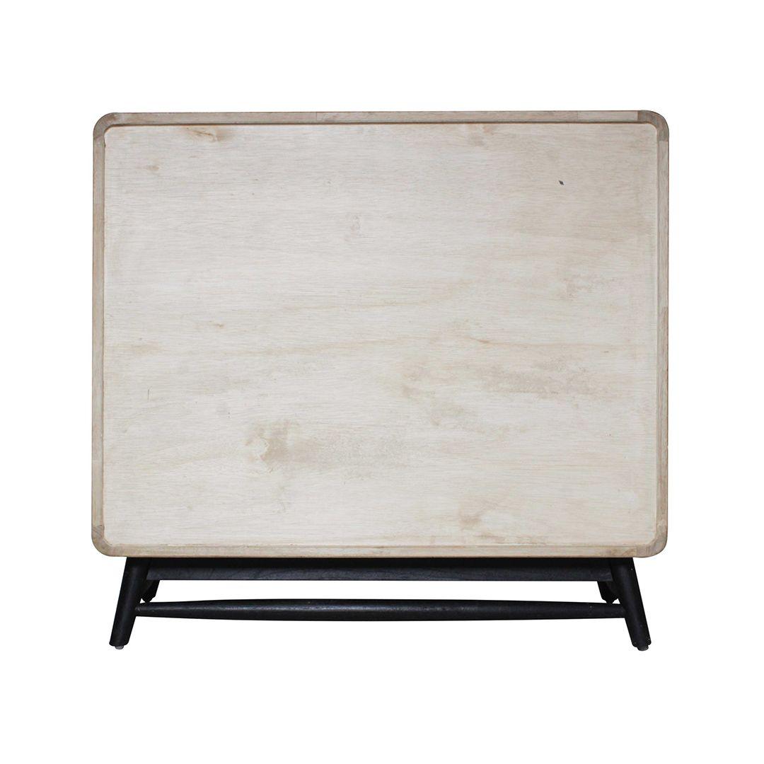 DRAPER MINDI WOOD 3 DRAWER TALLBOYCHEST OF 3 DRAWERS - RECLAIMED AGED FINISH - MyChocolateWood