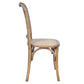 DUMAS SOLID OAK & RATTAN ARCHED BACK DINING CHAIR NATURAL - MyChocolateWood