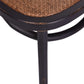 DUMAS SOLID OAK & RATTAN DINING CHAIR BLACK - MyChocolateWood