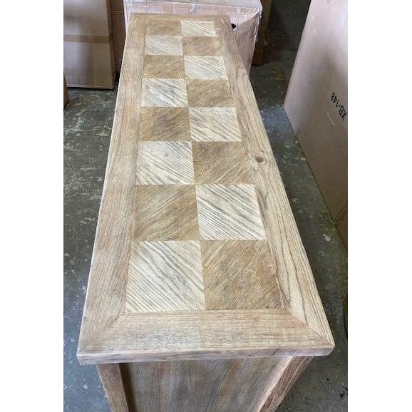 DUTCHY FRENCH PROVINCIAL HALL TABLE/CONSOLE TABLE 3 DRAWERS WITH PARQUETRY PATTERN 180 CM - MyChocolateWood