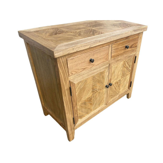 DUTCHY FRENCH PROVINCIAL STYLE BUFFET/SIDEBOARD 2 DOORS & 2 DRAWERS WITH PARQUETRY PATTERN 90 CMS - MyChocolateWood