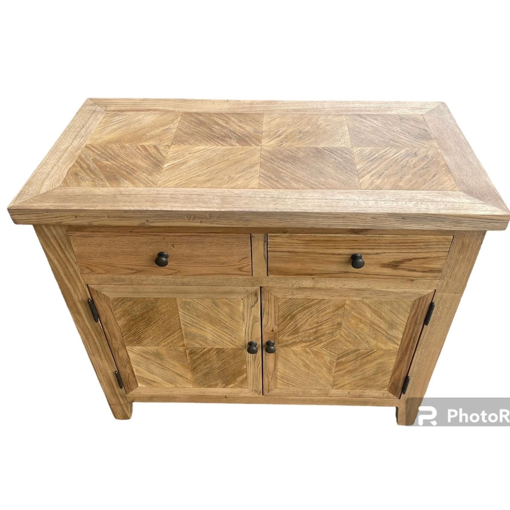 DUTCHY FRENCH PROVINCIAL STYLE BUFFET/SIDEBOARD 2 DOORS & 2 DRAWERS WITH PARQUETRY PATTERN 90 CMS - MyChocolateWood