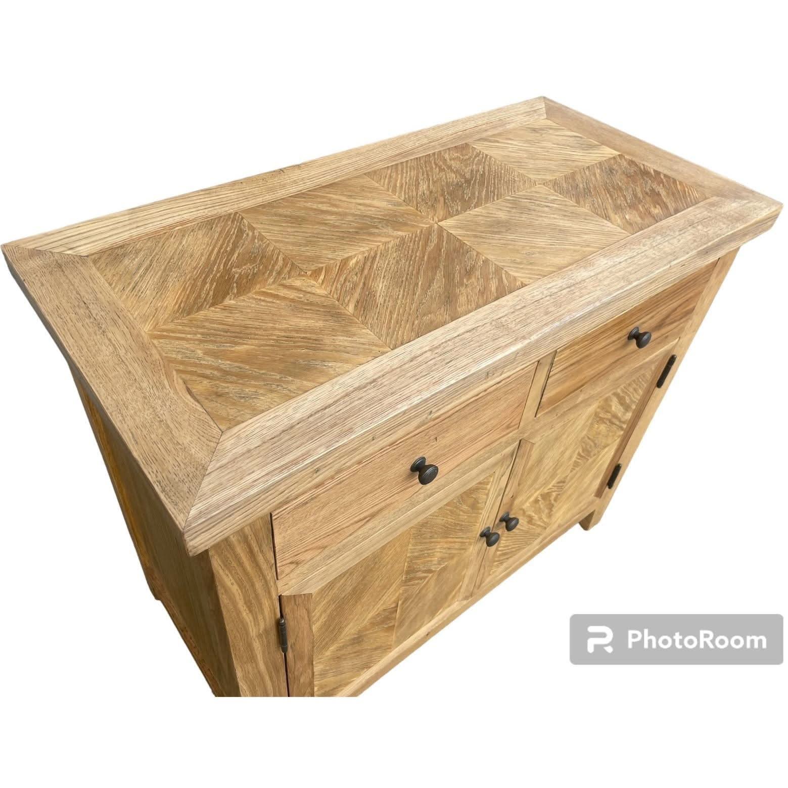 DUTCHY FRENCH PROVINCIAL STYLE BUFFET/SIDEBOARD 2 DOORS & 2 DRAWERS WITH PARQUETRY PATTERN 90 CMS - MyChocolateWood