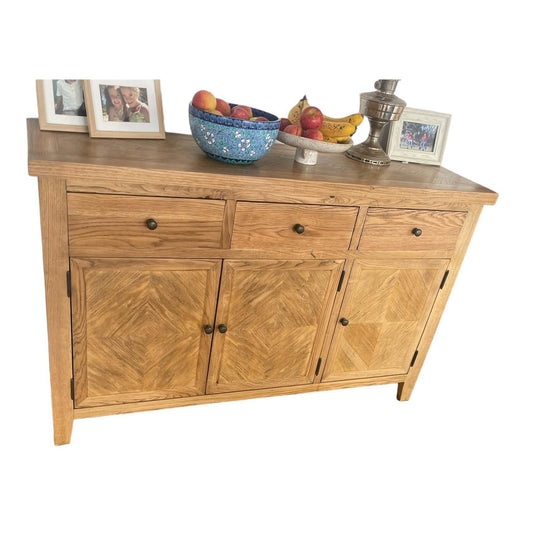 DUTCHY FRENCH PROVINCIAL STYLE BUFFET/SIDEBOARD 3 DOORS & 3 DRAWERS WITH PARQUETRY PATTERN 140 CMS - MyChocolateWood